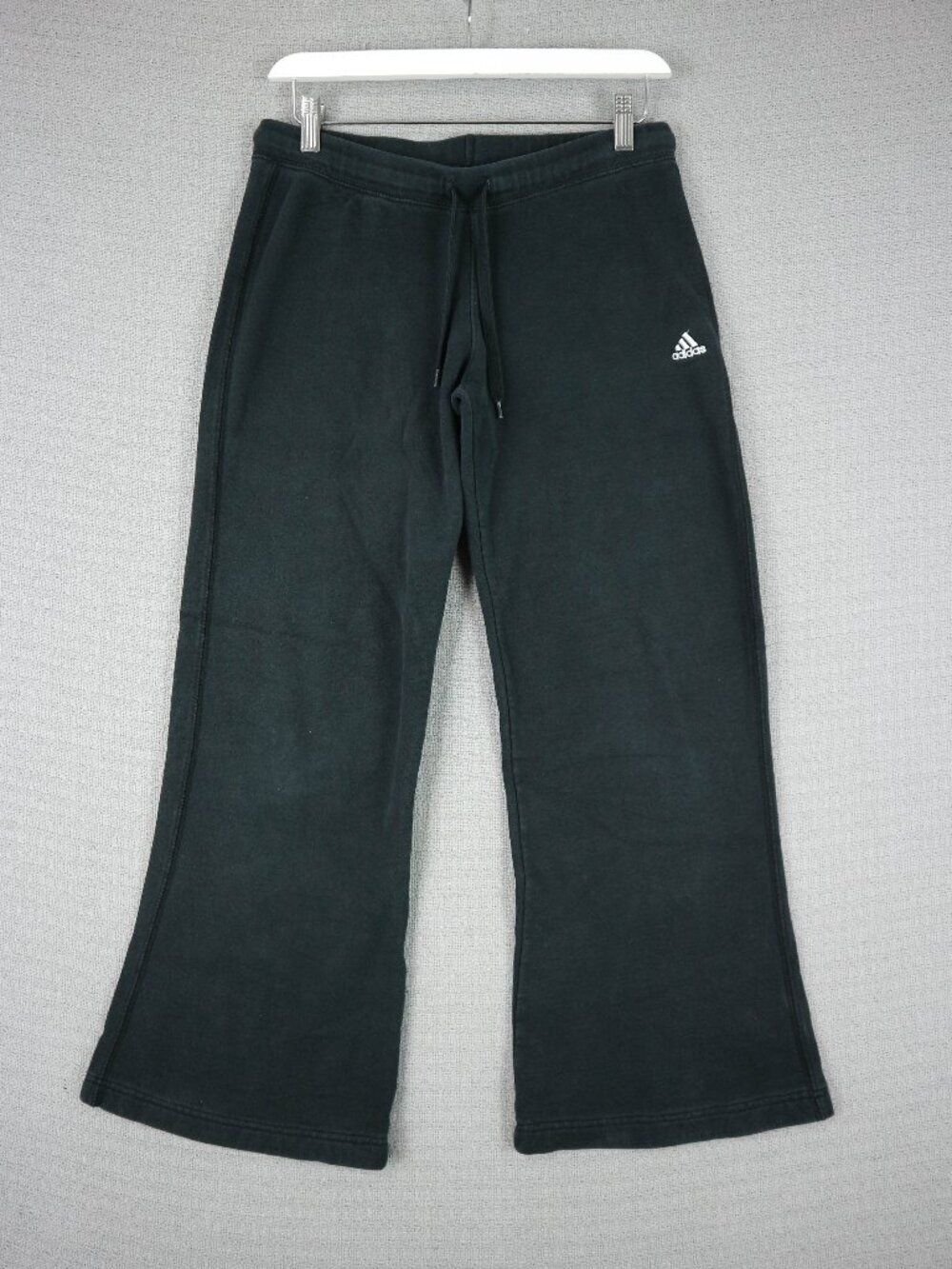Adidas Mid Rise Boot Flare Cotton Sweat Pants Black Womens XS